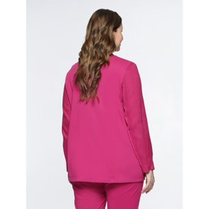 Fiorella Rubino - Blazer in lino e cotone - Fucsia