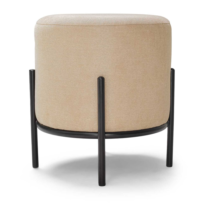 BONN LINEN - Pouf piccolo tondo in tessuto