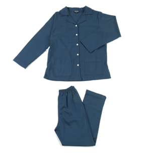 Pigiama DONNA flanella invernale blu