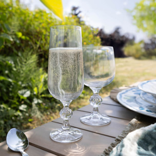 Lot de 3 flûtes en cristallin 18cl MATIGNON