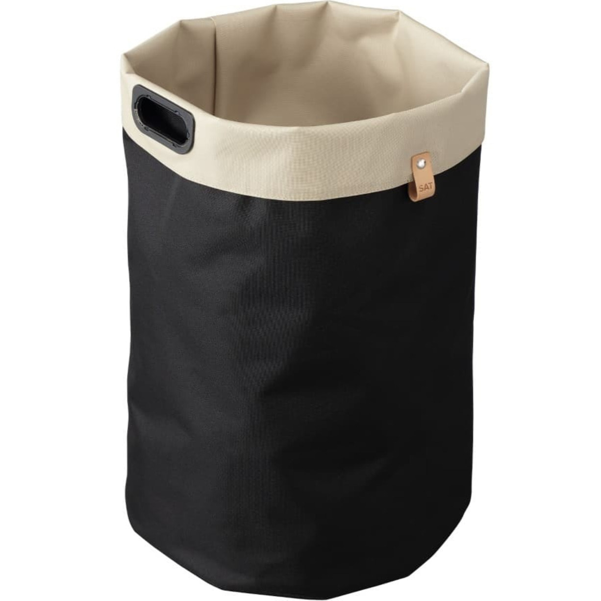 35x60x35 cm panier à linge réversible 73,5 L, polyester, noir/beige (SATDKOSCBE)