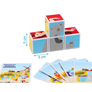 PUZZLE MAGNÉTICO CON TARJETAS DE ACTIVIDADES 4 PIEZAS