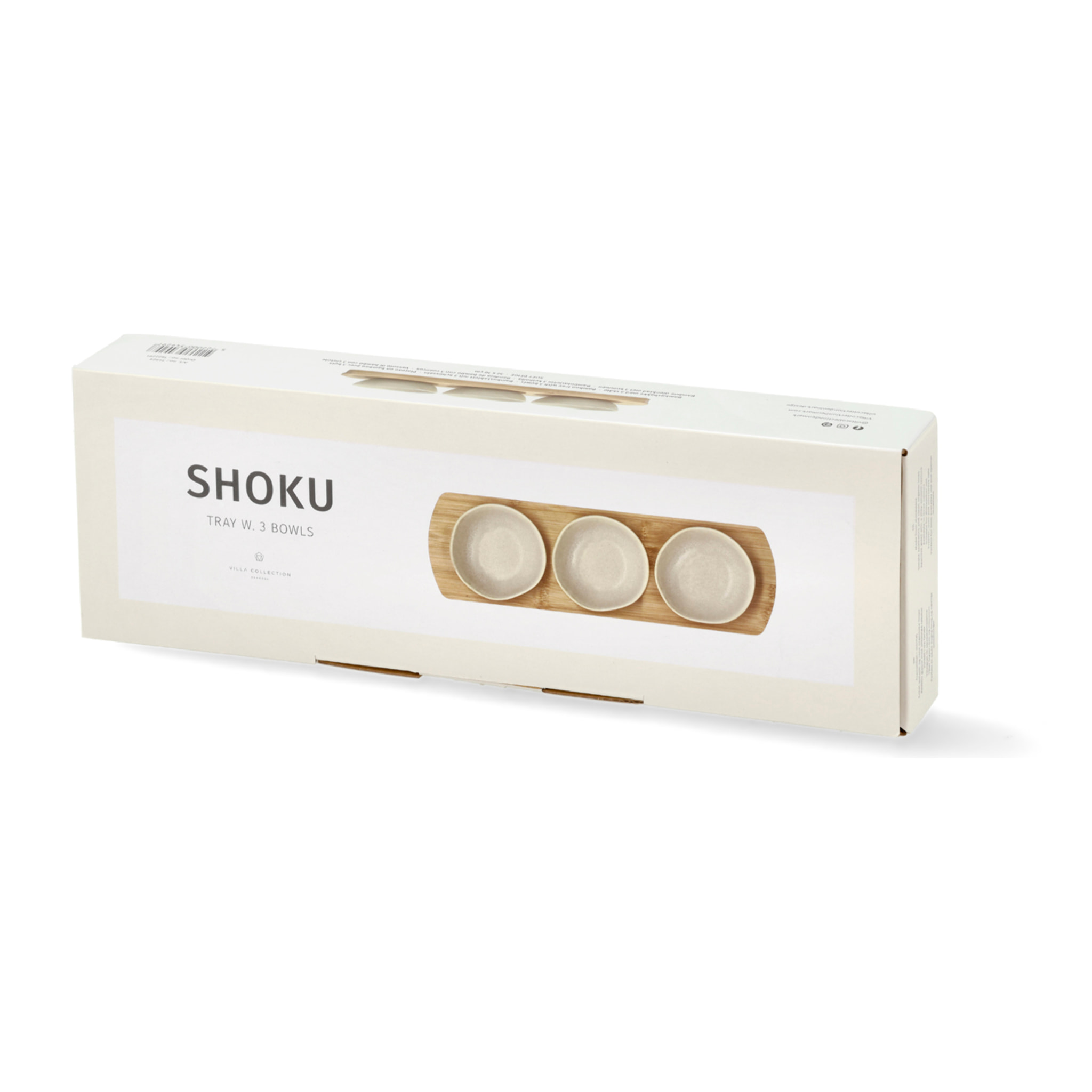 Plateau en bambou avec 3 bols Shoku