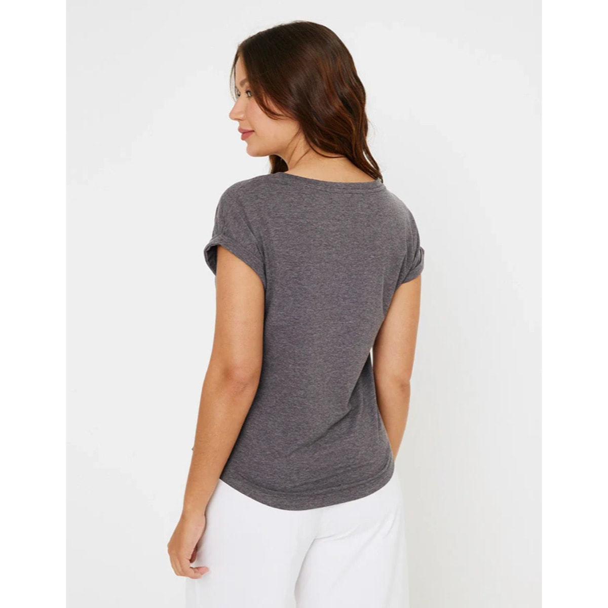 Camiseta Manga Corta Gris - Luma