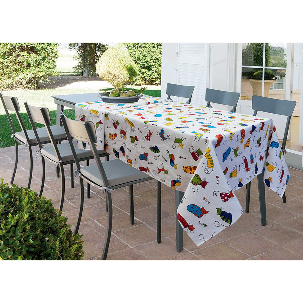 Tovaglia Cucina In 100% Cotone Made In Italy Disegno Micetti 140x240