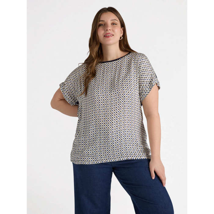Fiorella Rubino - Blusa stampata - Blu
