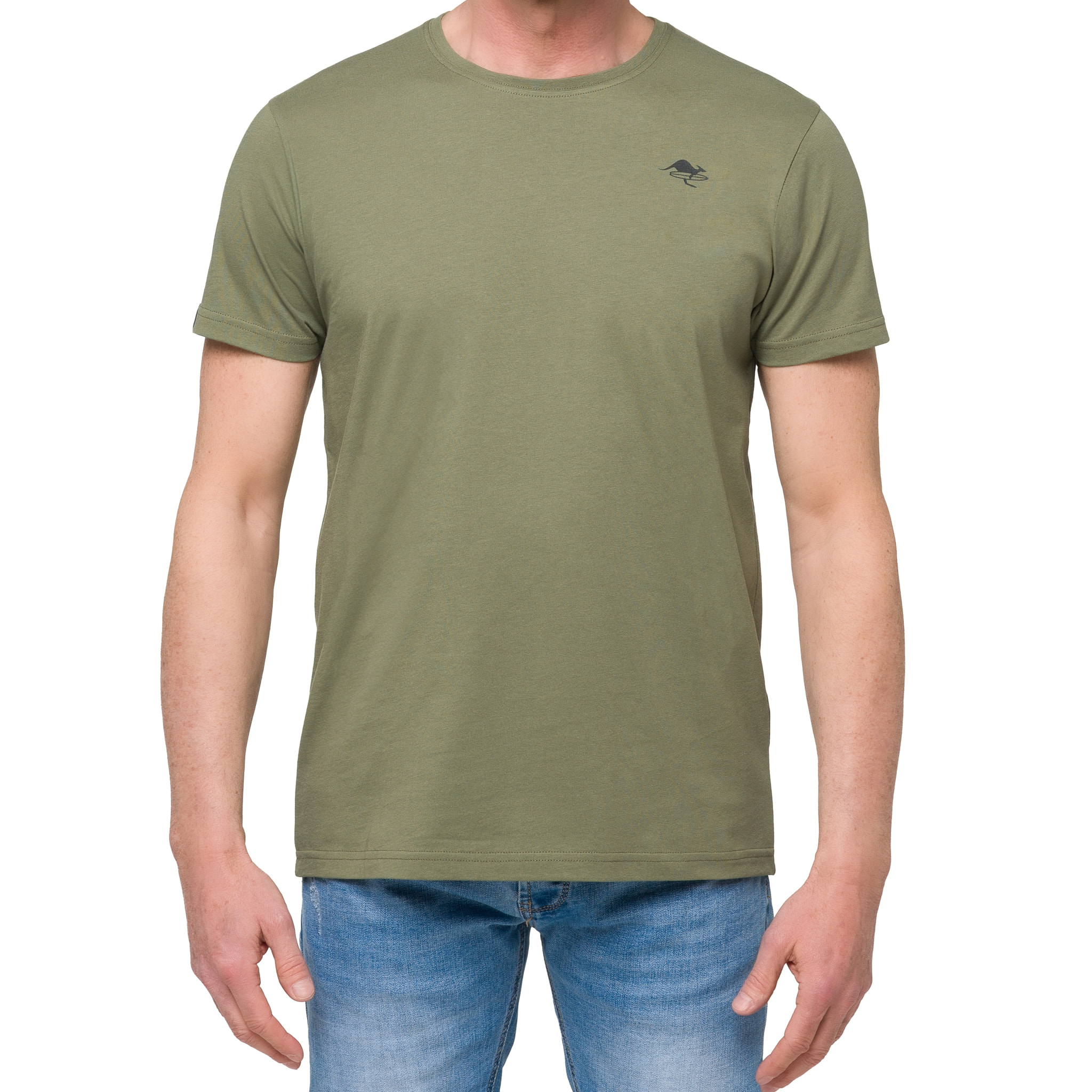 T-shirt LIZARD 100% cotone verde militare