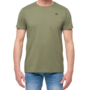 T-shirt LIZARD 100% cotone verde militare