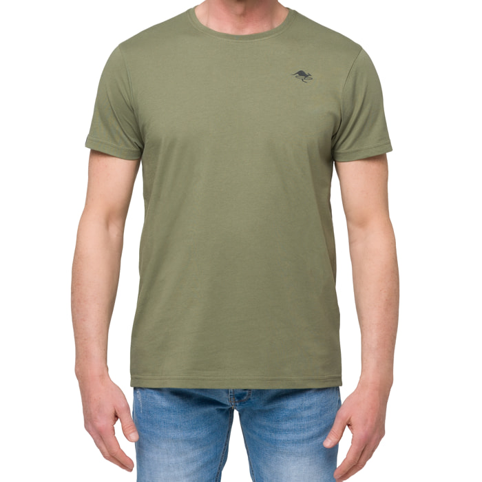 T-shirt LIZARD 100% cotone verde militare