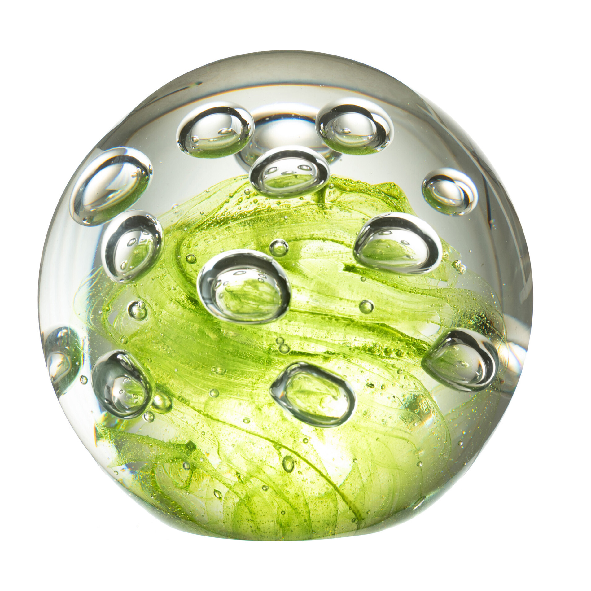 J-Line presse-papier Bulles - verre - vert - large
