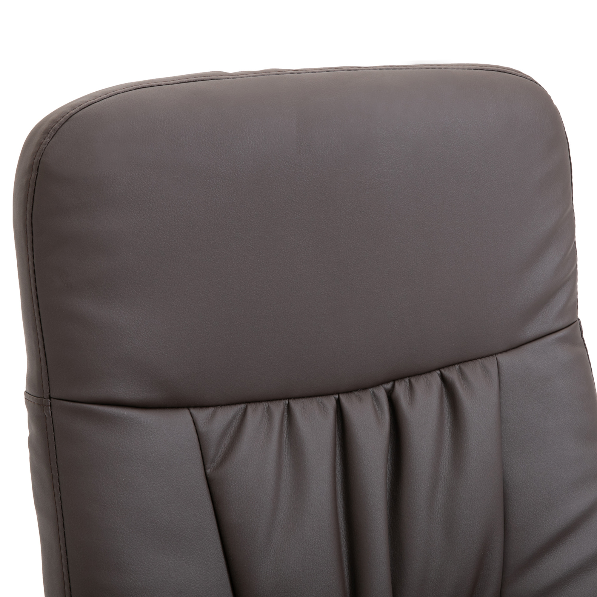 Sillón de Salón con Otomana Reposapiés Tapizado en PU Sillón Relax Reclinable hasta 145° y Giratorio 360° con Respaldo Ajustable para Salón Dormitorio Oficina 81x81x105 cm Marrón