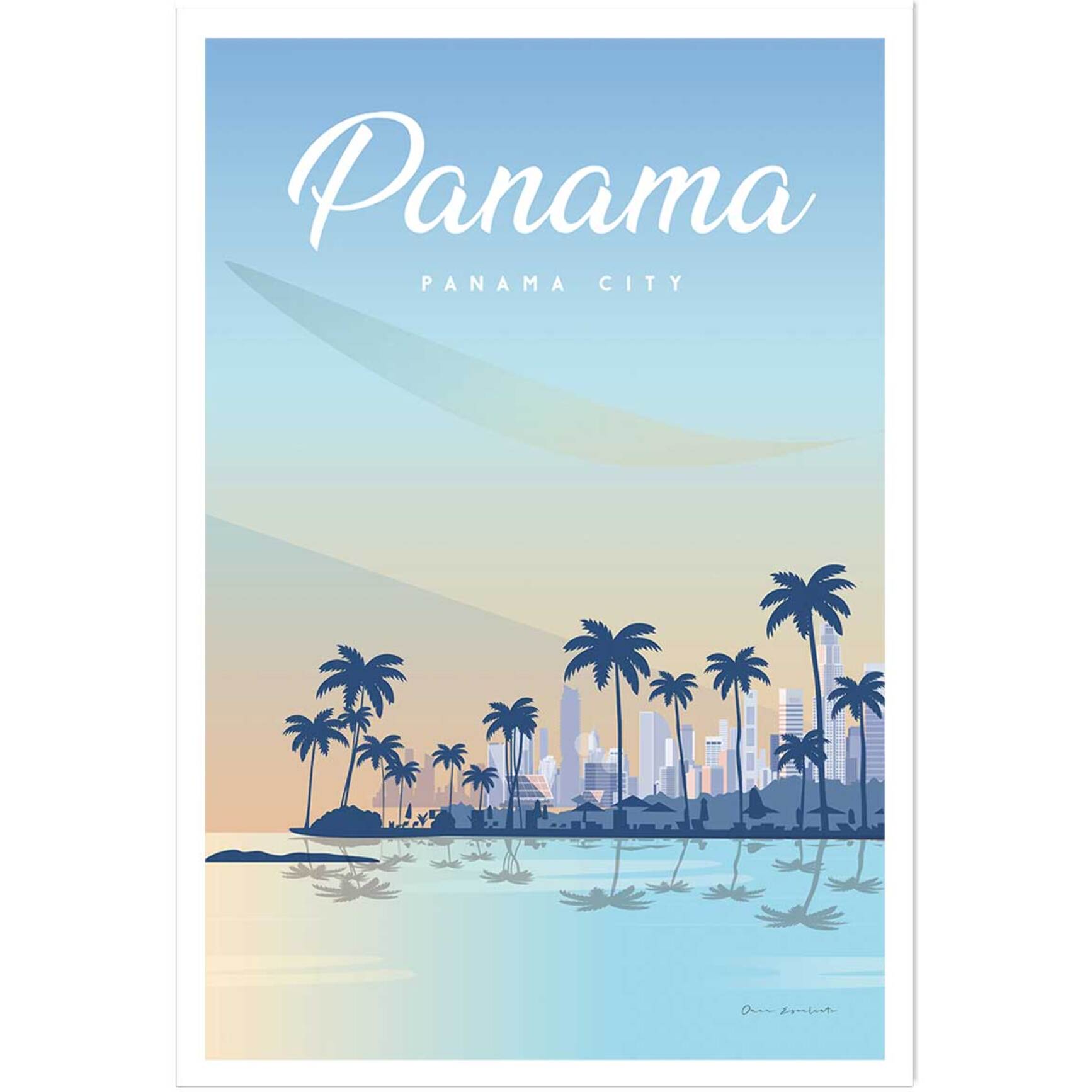 Affiche voyage Panama city Affiche seule