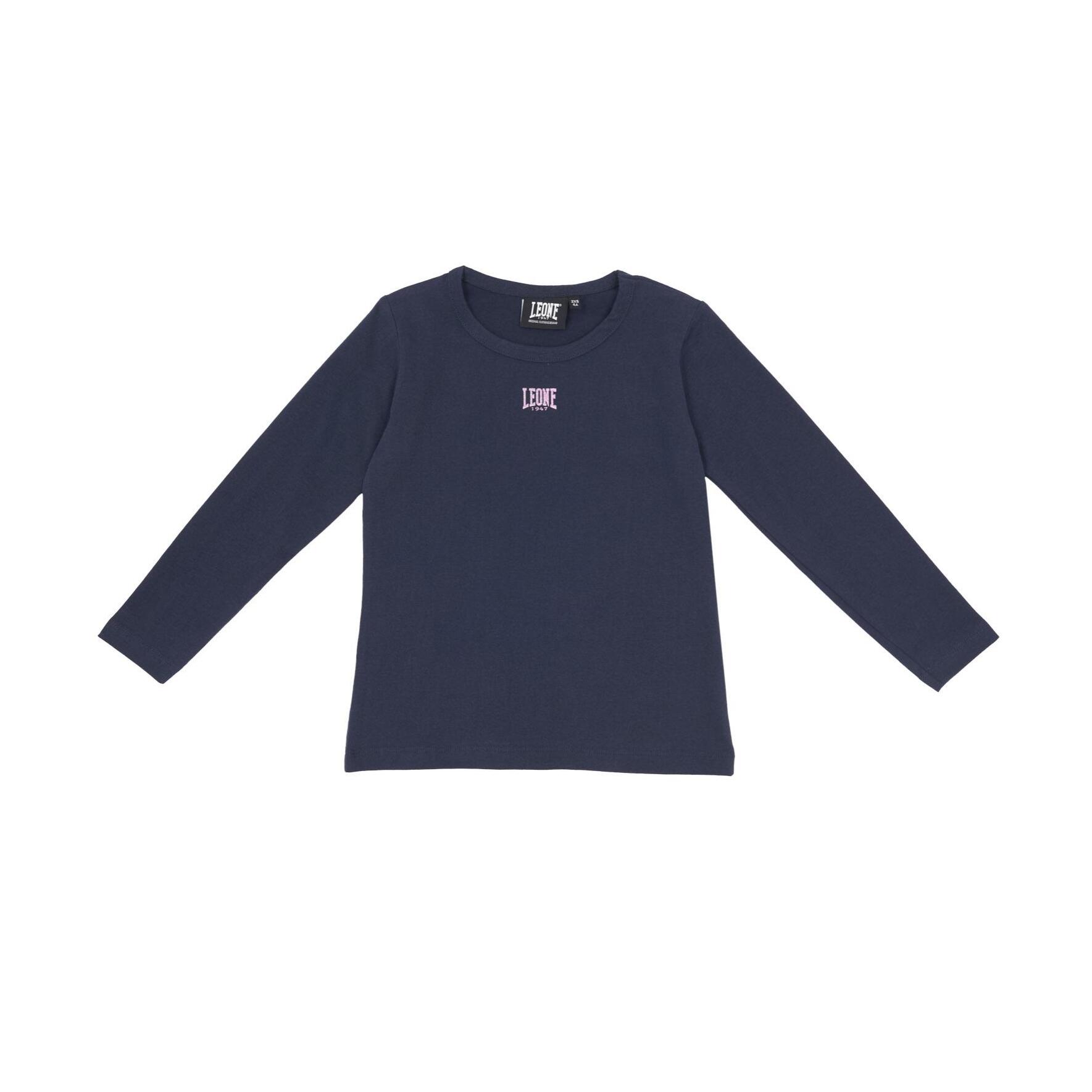 T-shirt da bambina maniche lunghe con logo piccolo Basic