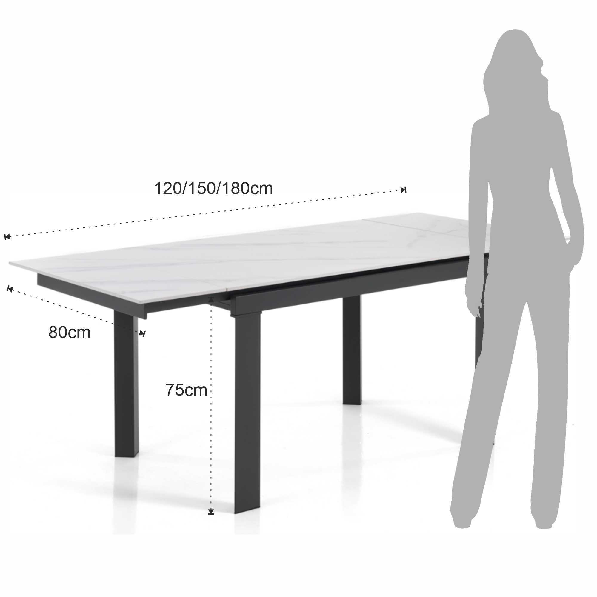 Tomasucci Table extensible MARK 1 Blanc