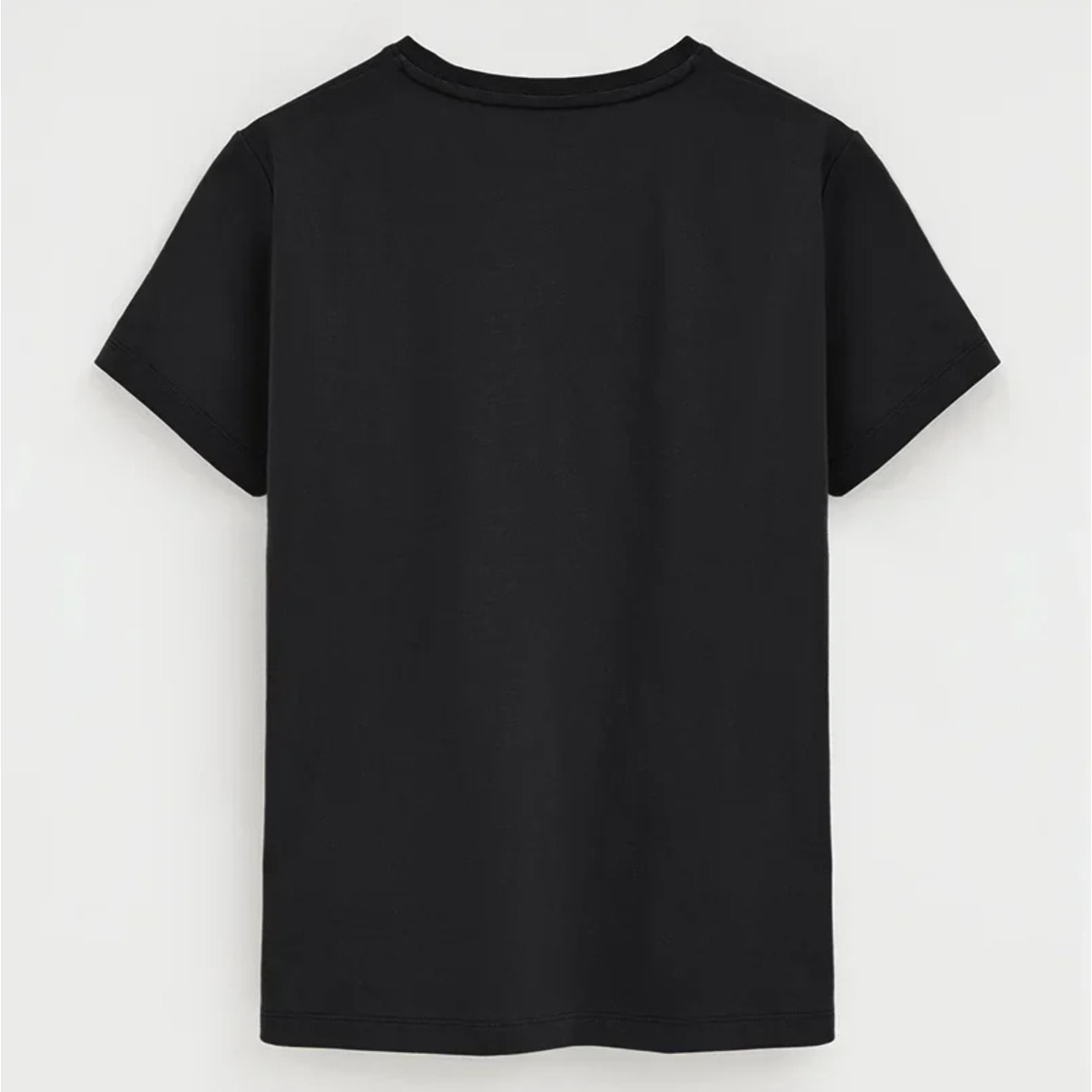 Camiseta negra de manga corta y cuello redondo con bordado Rigby Go
