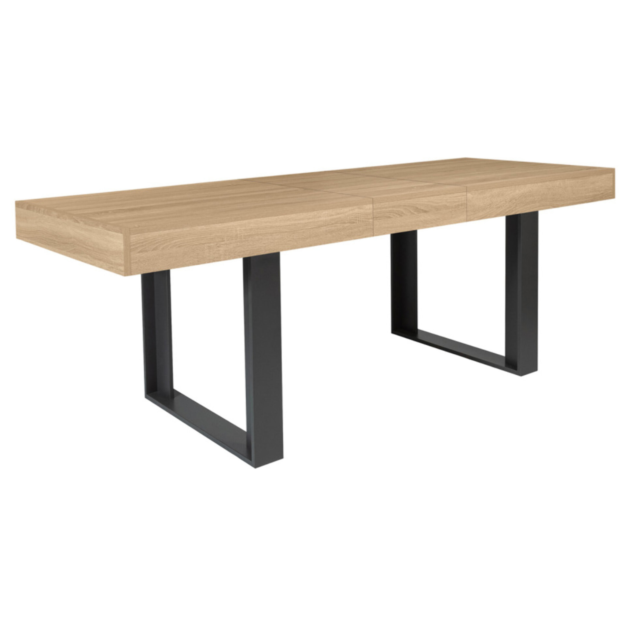 Tables à manger extensibles Brixton - Bois - Noir