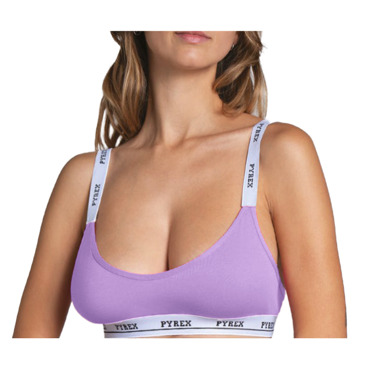 Pyrex Brassiere Donna in Cotone, Art.PRC71 Conf da 1 PZ. Lilla