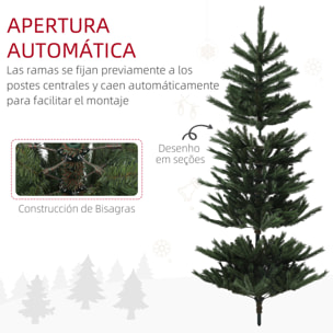 Árbol de Navidad 210 cm Árbol de Navidad Artificial con 793 Ramas y Soporte de Acero Árbol Navideño para Salón Interior Verde