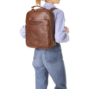 Zaino  unisex In Vera pelle Made in Italy 39x31x10 cm