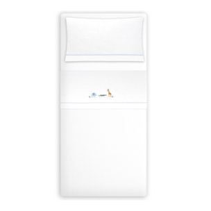 Triptico Coche Franela Jirafsa Savanna Bco/Azul