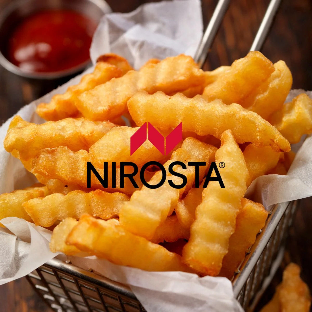 Couteau à lame ondulée pour frites, légumes et fruits Nirosta