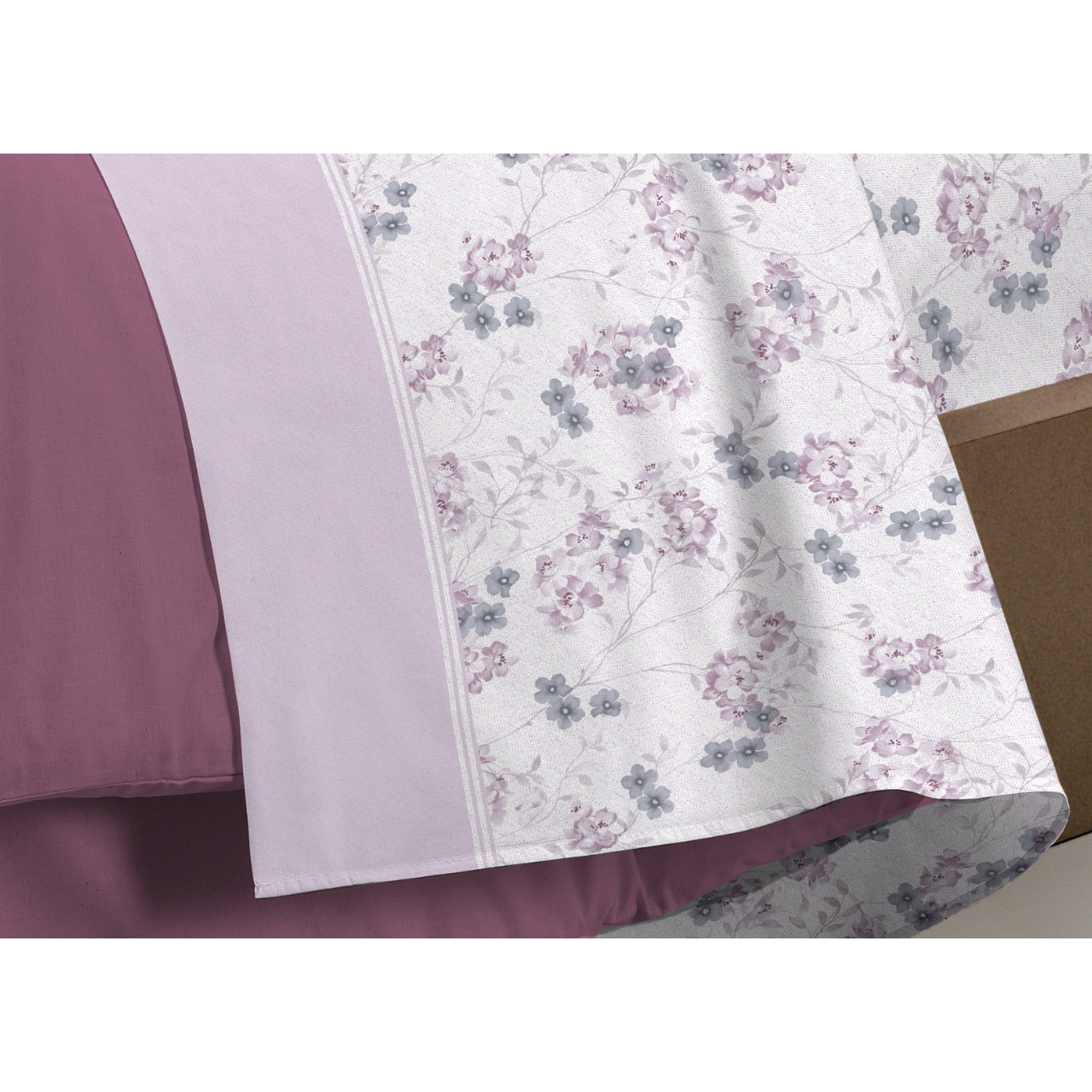 Completo Lenzuola In Calda Flanella Made In Italy Linea Europa Petra Rosa