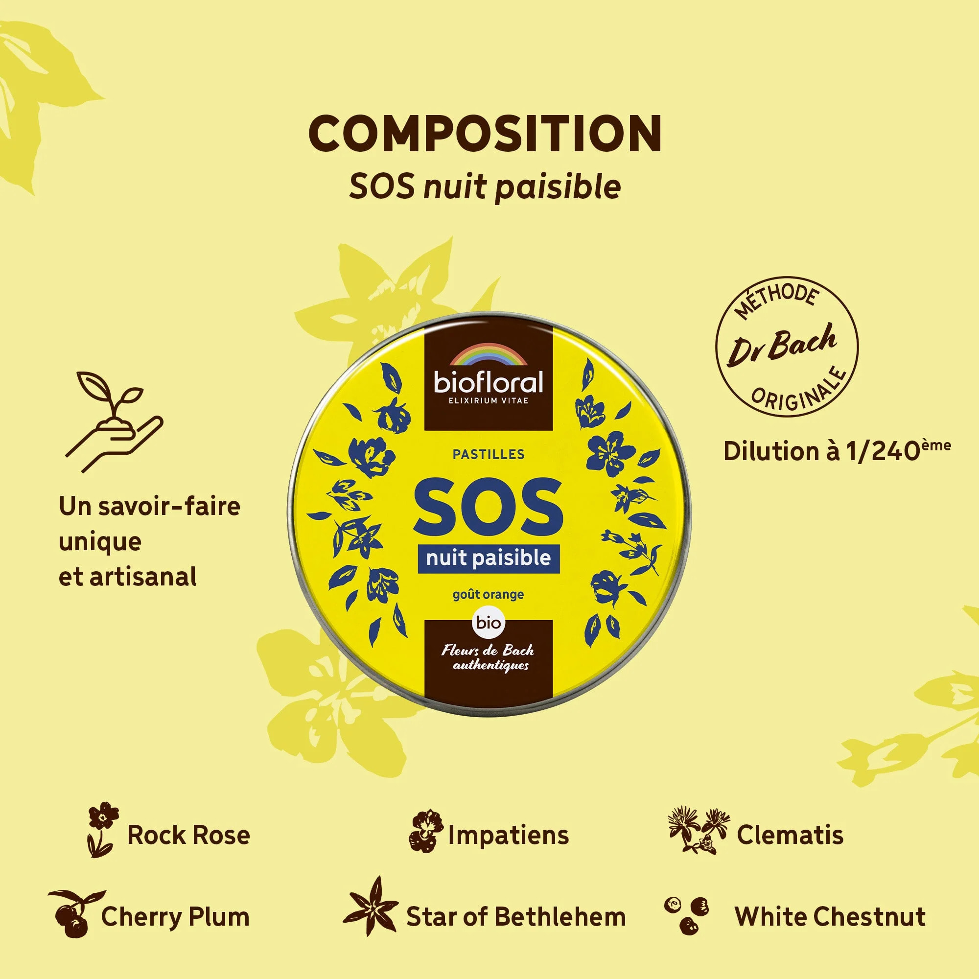 Biofloral - SOS Secours Nuit Paisible - Bio - 50 g