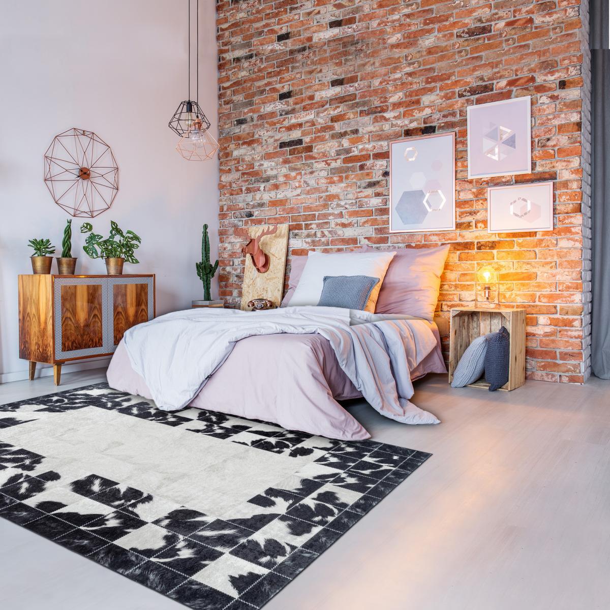 Tapis salon et chambre tissé motif fresque CANA