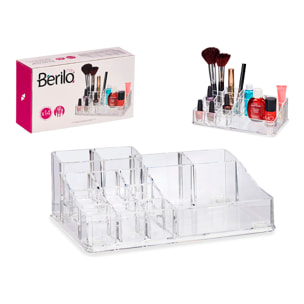 Organizador diseñado para comética con 14 huecos.