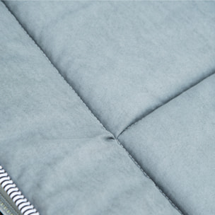 Lit de camp lit d'appoint pliable - pochette rangement, tétière, sac de transport, matelas inclus métal Oxford gris