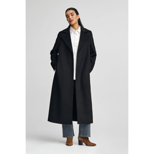 Giaccone Camila Coat nero con logo Polo Club