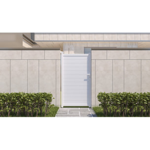 Portillon aluminium "Eric" - 101.2 x 180.9 cm - Blanc