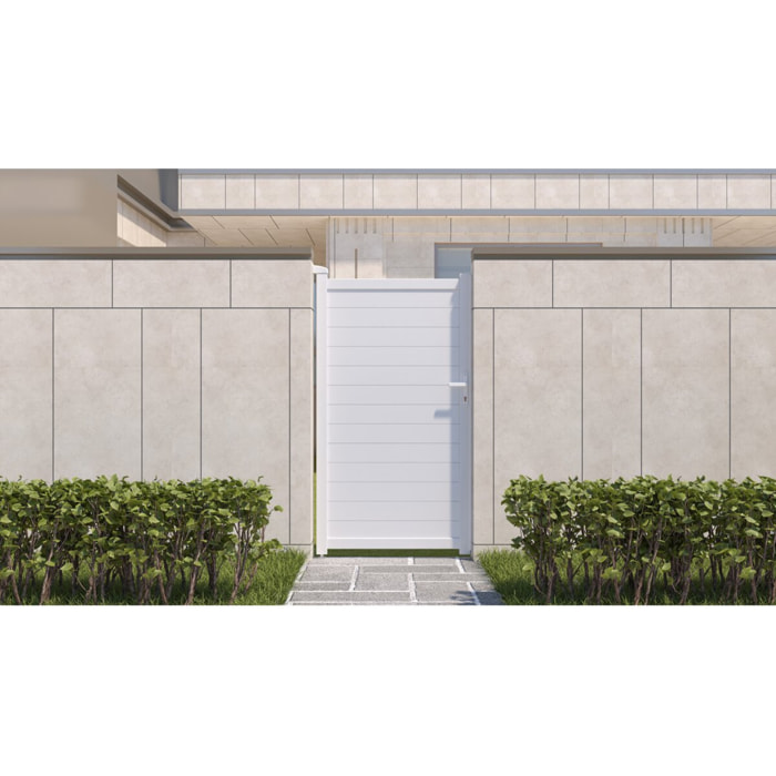 Portillon aluminium "Eric" - 101.2 x 180.9 cm - Blanc