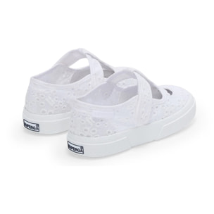 Sandali Superga Bambina Bianco 3663 Kids Cotton Sangallo Eyes Leggera