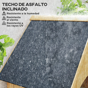 Caseta Jardín Exterior de Madera 77,5x54,2x179,5 cm 0,3 m² Cobertizo Jardín Exterior Armario para Almacenaje de Herramientas con 3 Estantes y 2 Puertas con Cerrojo para Patio Terraza Natural