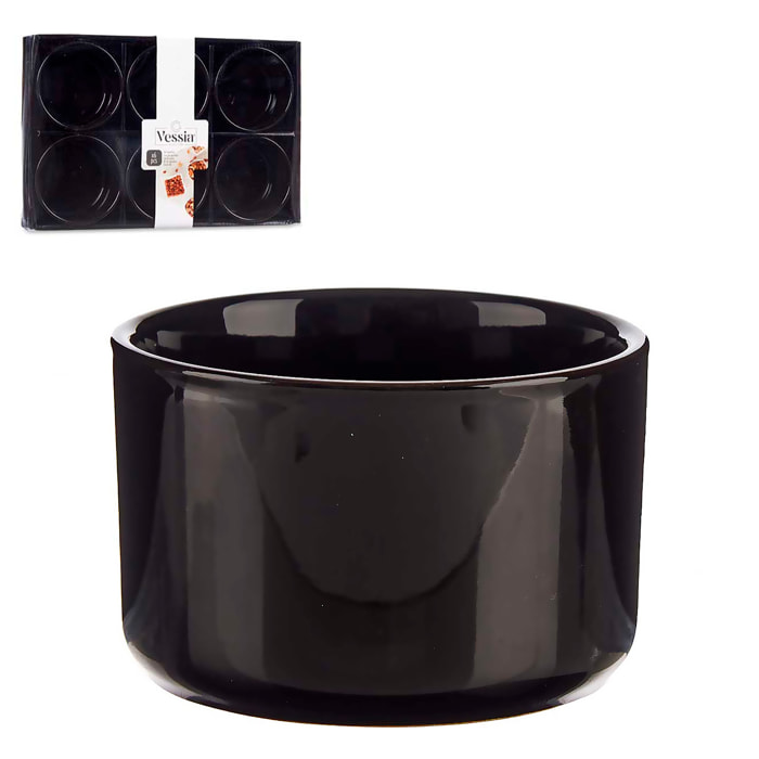 SET 6 BOLLI IN PORCELLANA ROTONDI 350ML