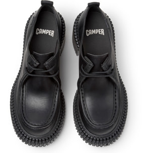 Zapatos de cordones - CAMPER Pix London - Negro - Piel lisa