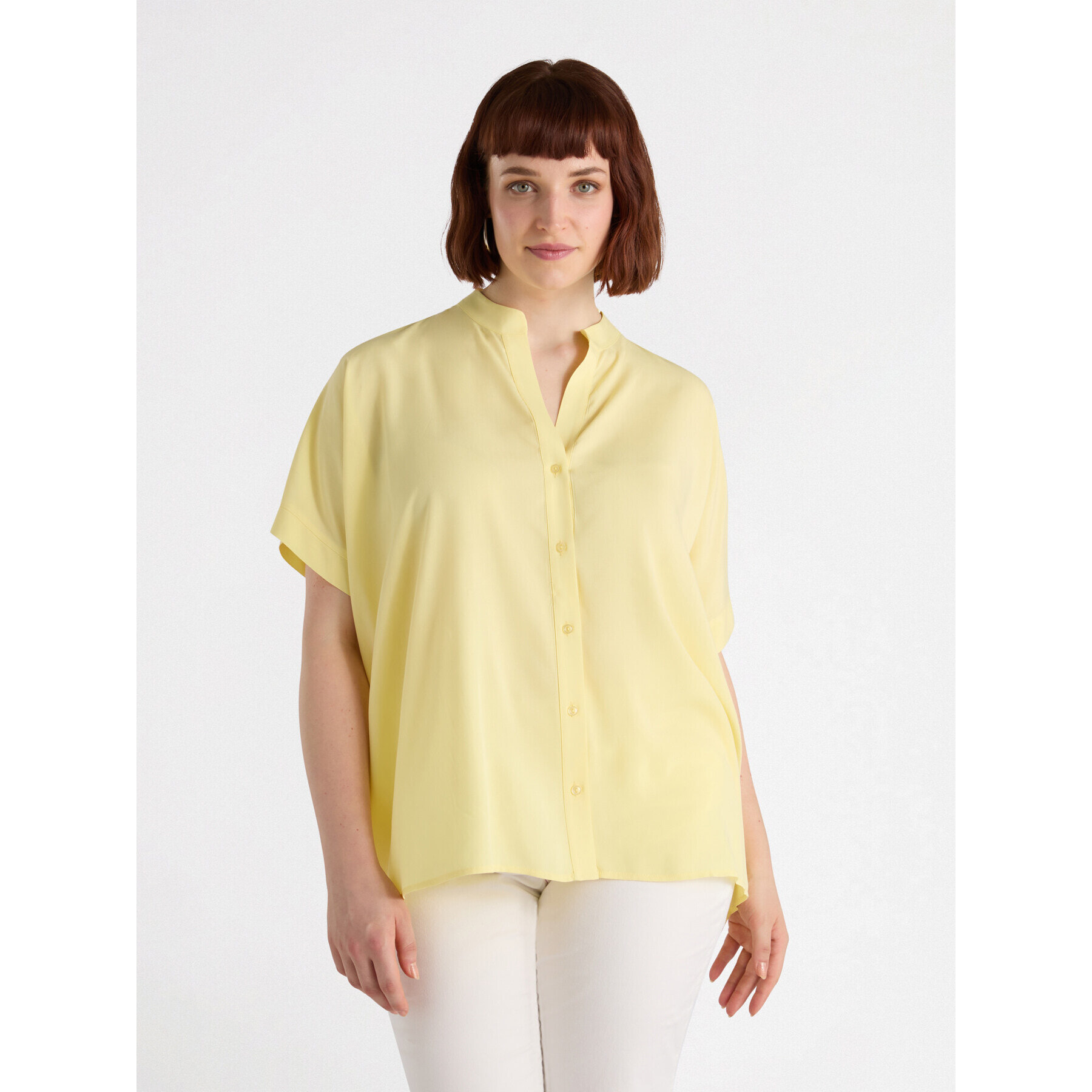Fiorella Rubino - Camisa ancha de viscosa - Amarillo