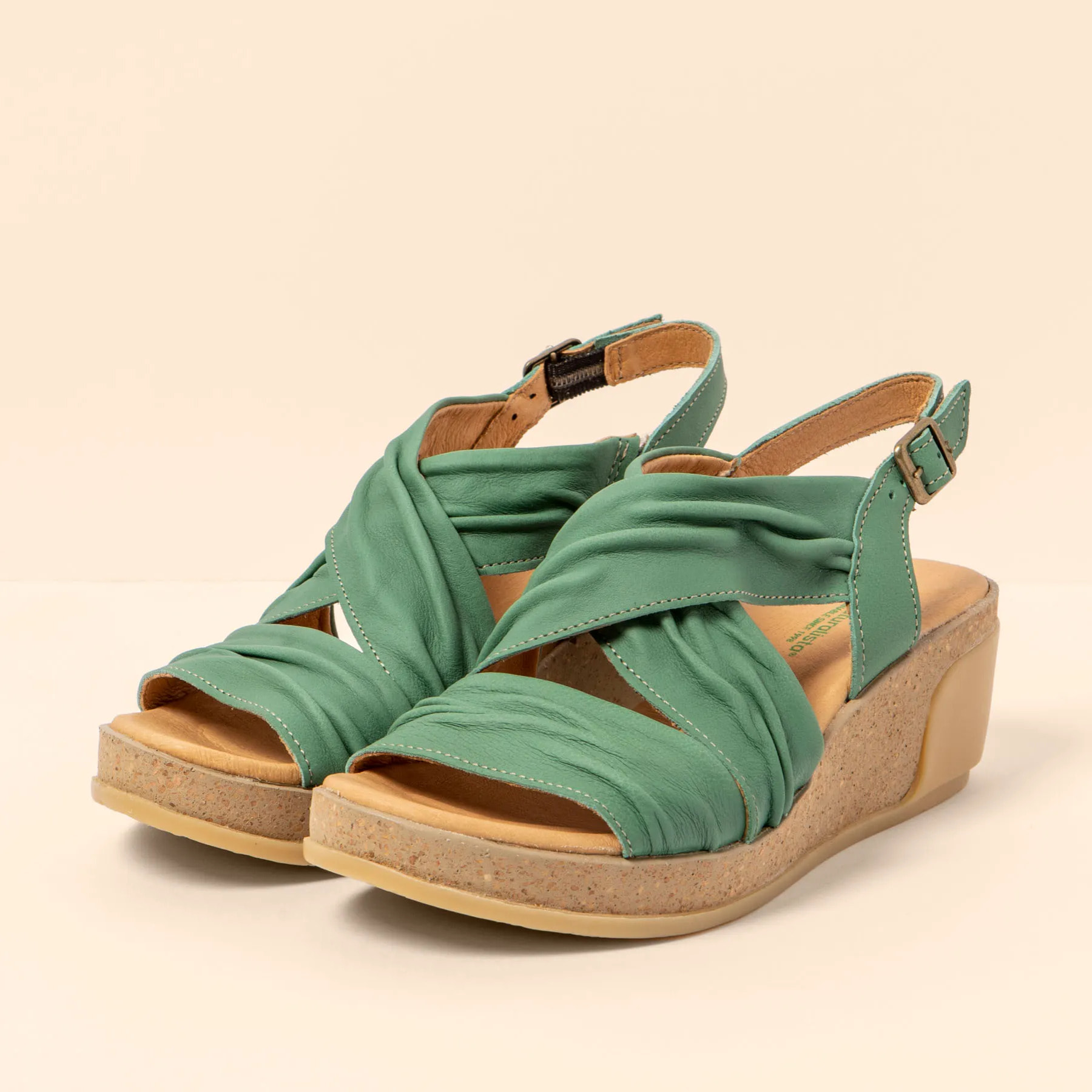 Sandalias N5117 WAX NAPPA JADE / LEAVES color Jade