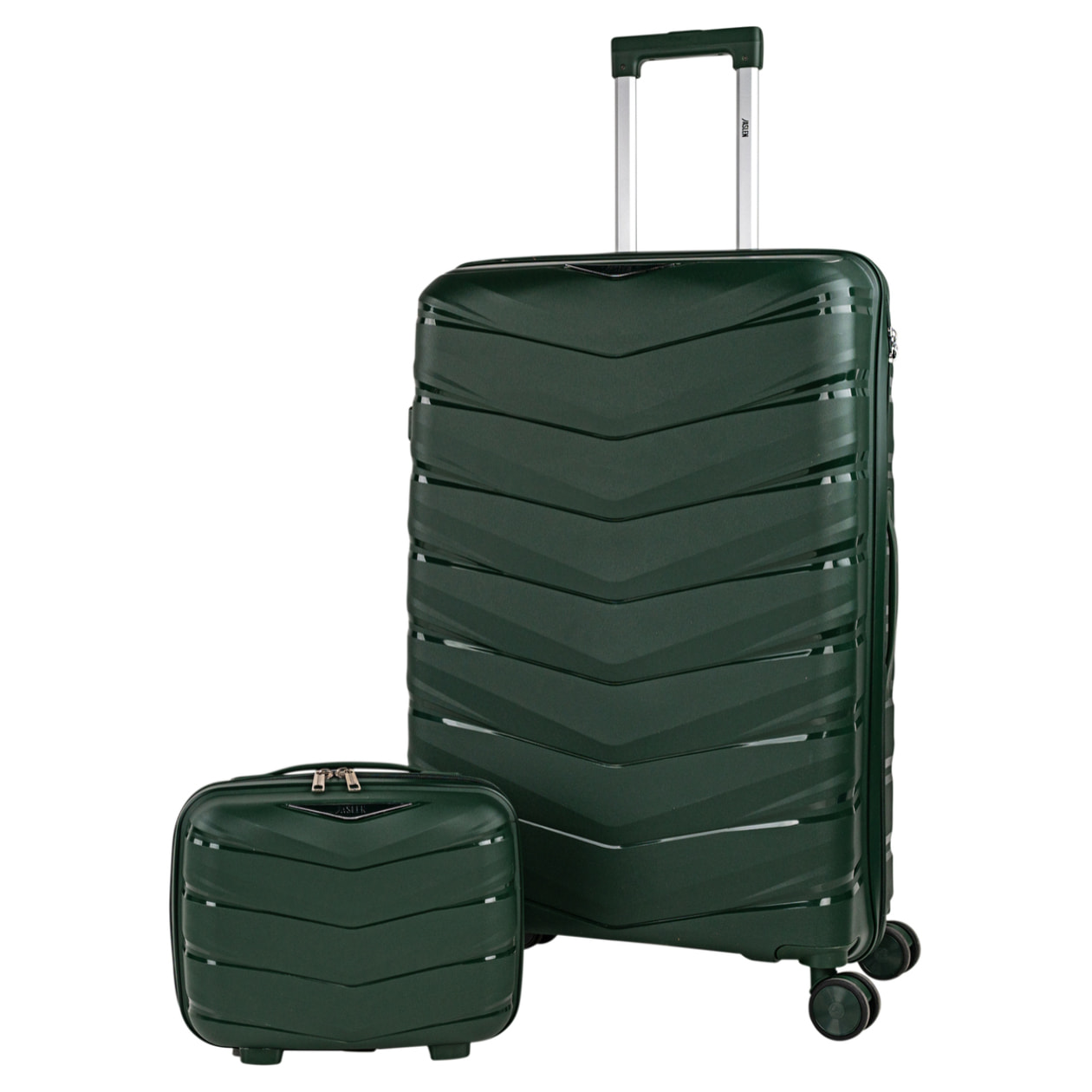 Juego De Maletas Rígidas Pp Jaslen Varese Verde