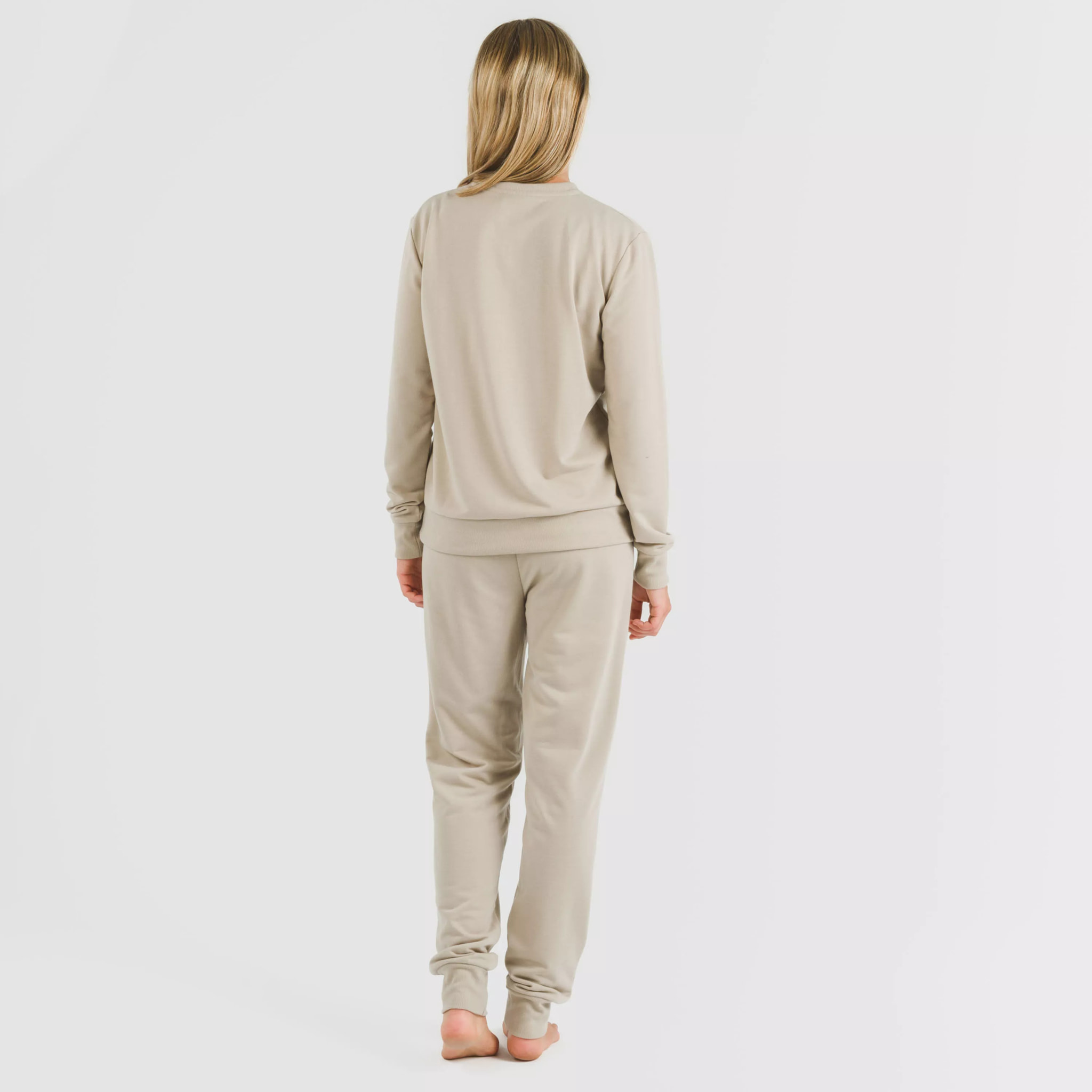 Pantalón largo básico deportivo beige