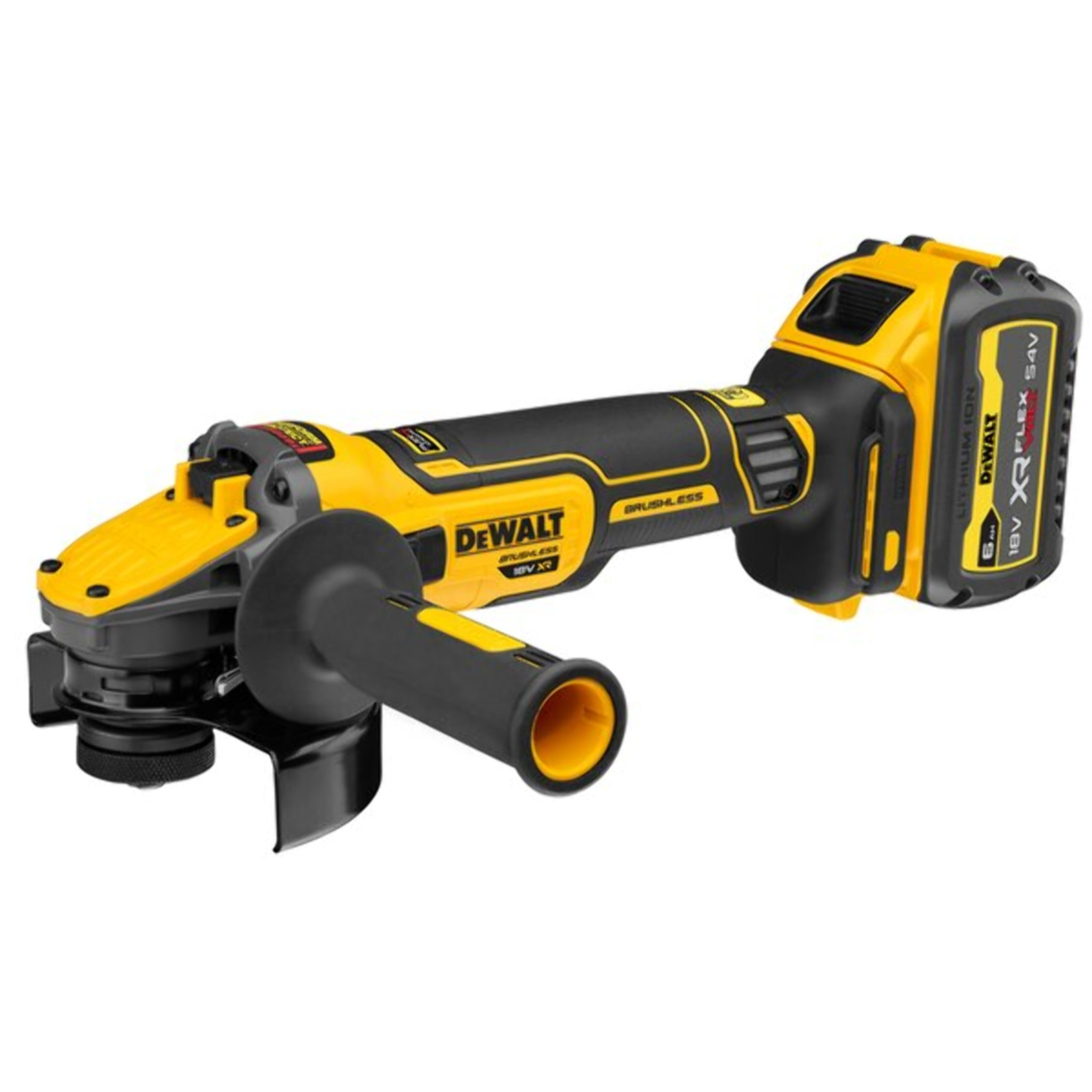 Meuleuse 18V 125 mm XR Brushless - DEWALT - avec 1 batterie 18V 6Ah - chargeur - coffret - DCG409T1-QW