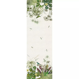 Chemin de table lin & coton lavé 150 g/m² imprimé multicolore Nenuphars parchemin