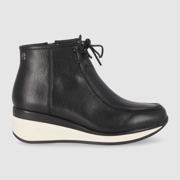Botines de Piel - Negro - Tacón: 4 cm