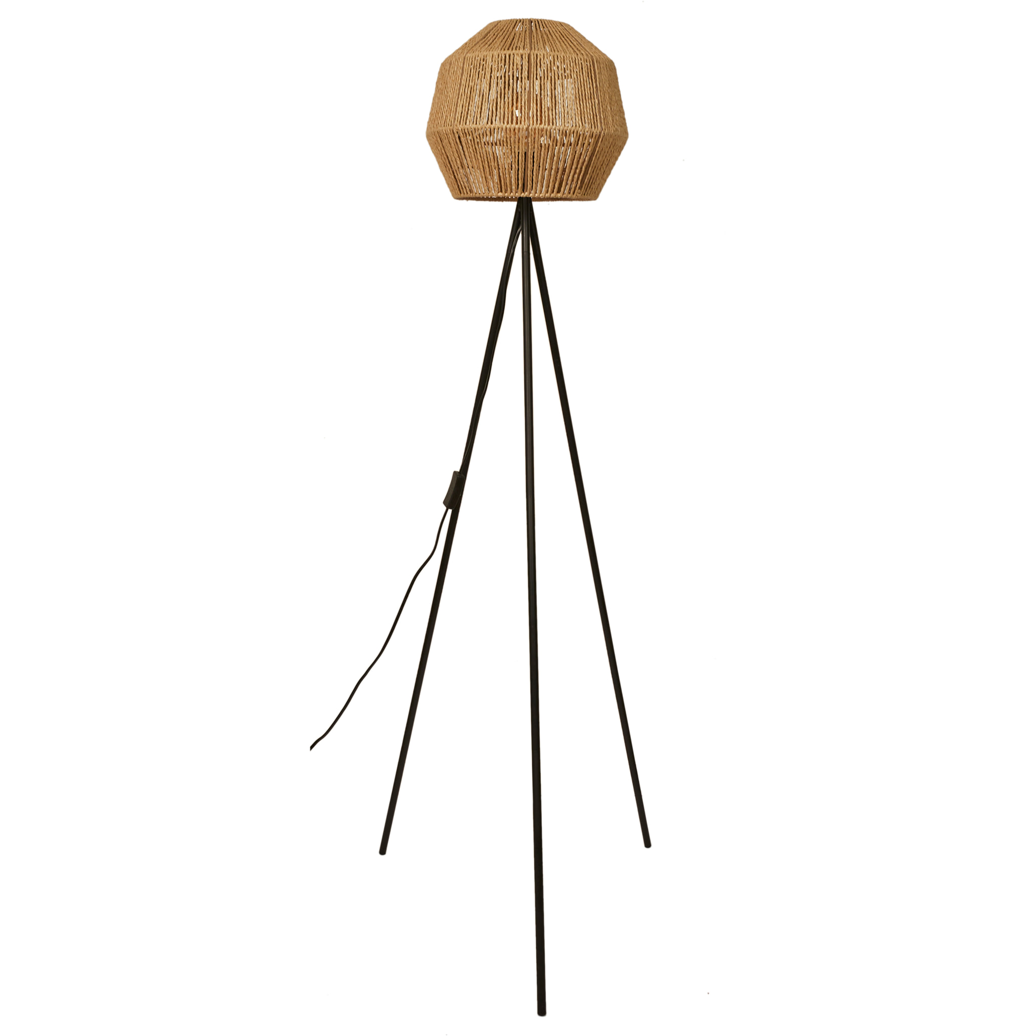 Lampadaire Abat Jour Effet Corde Tressee