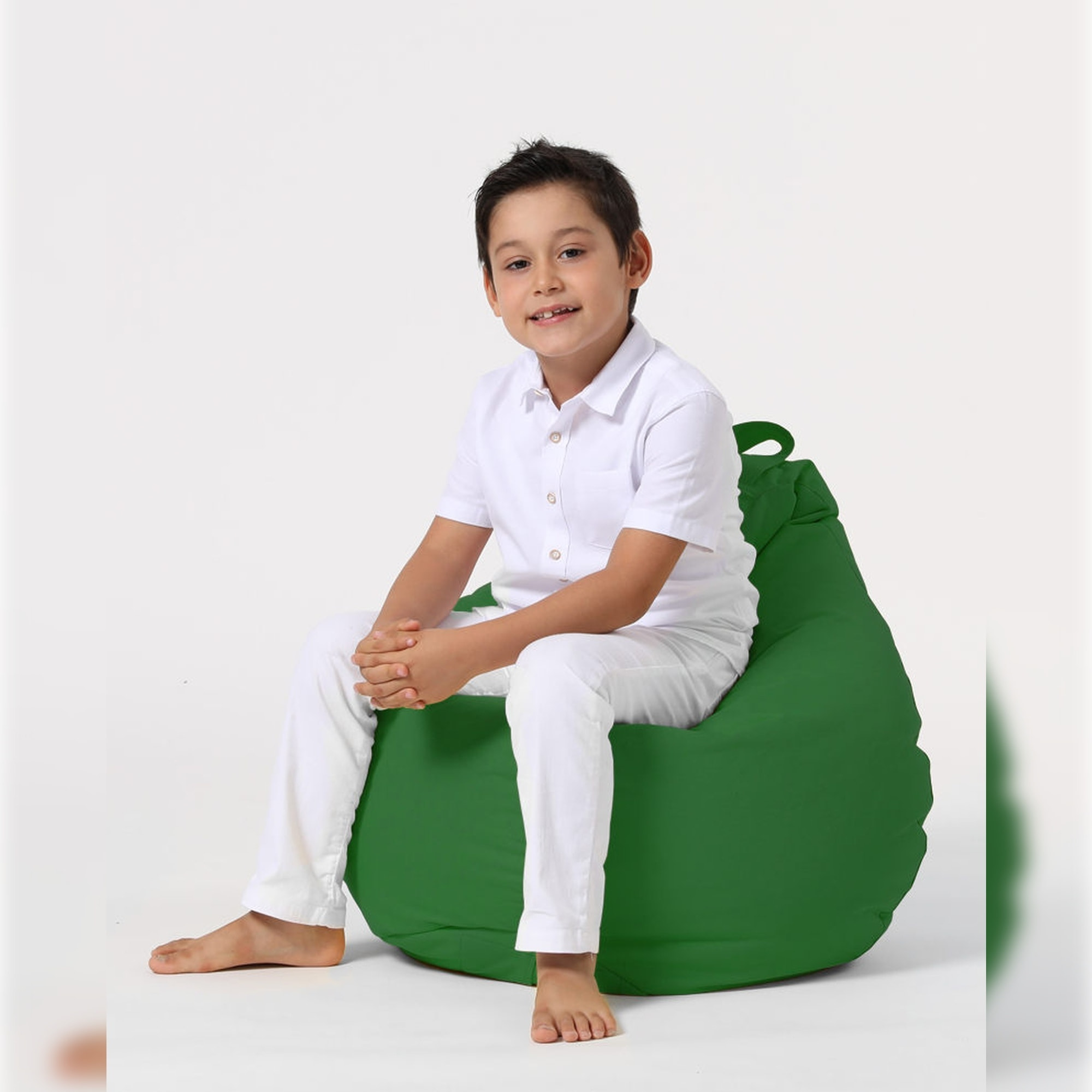 Sillón-puf para niños para exteriores verde