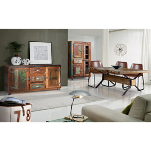 Mesa de comedor - madera reciclada y hierro