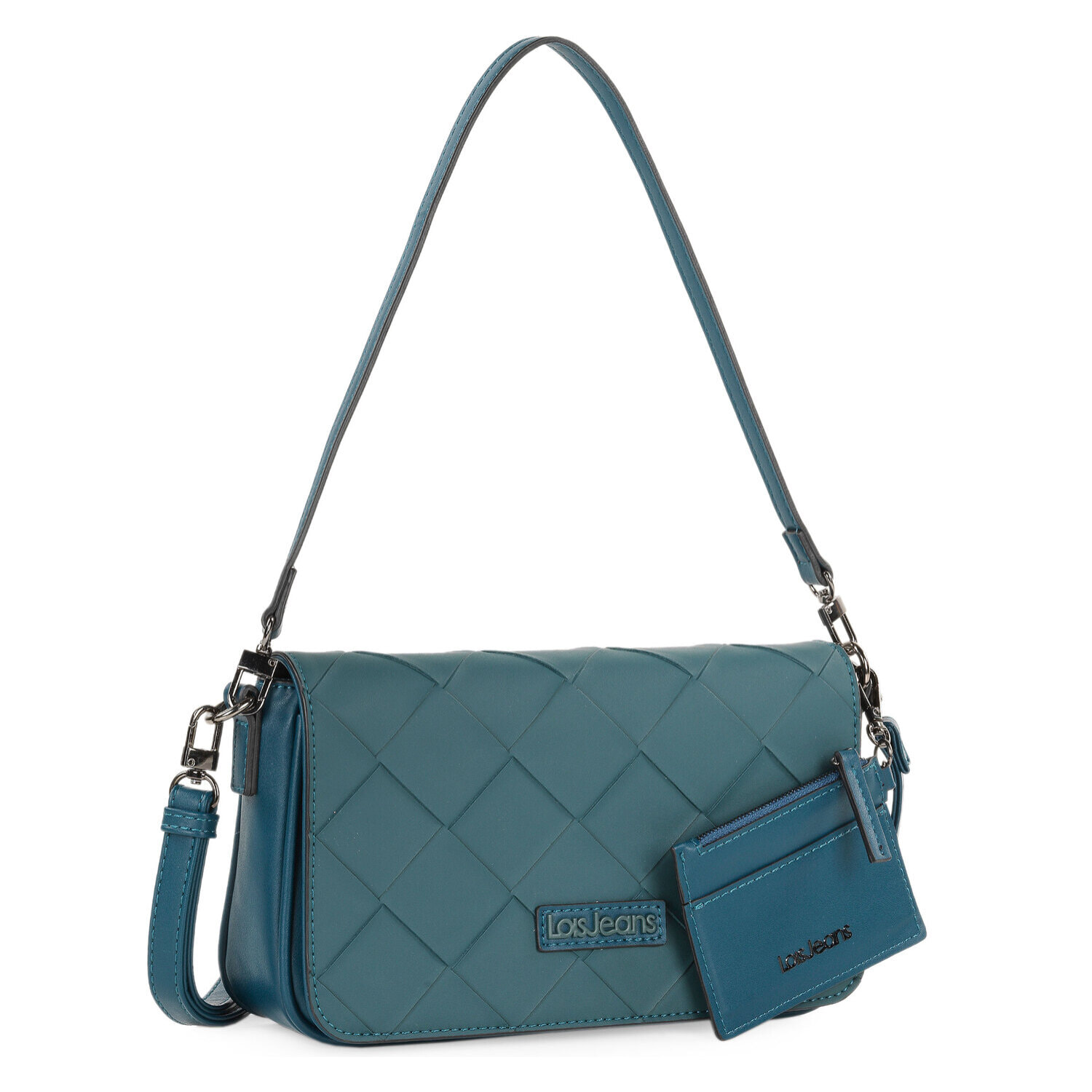 Bolso De Hombro Con Bandolera Adicional Lois Edziza Azul