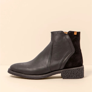 Botines con tacón N5946 MULTI LEATHER BLACK / IRATI color Black