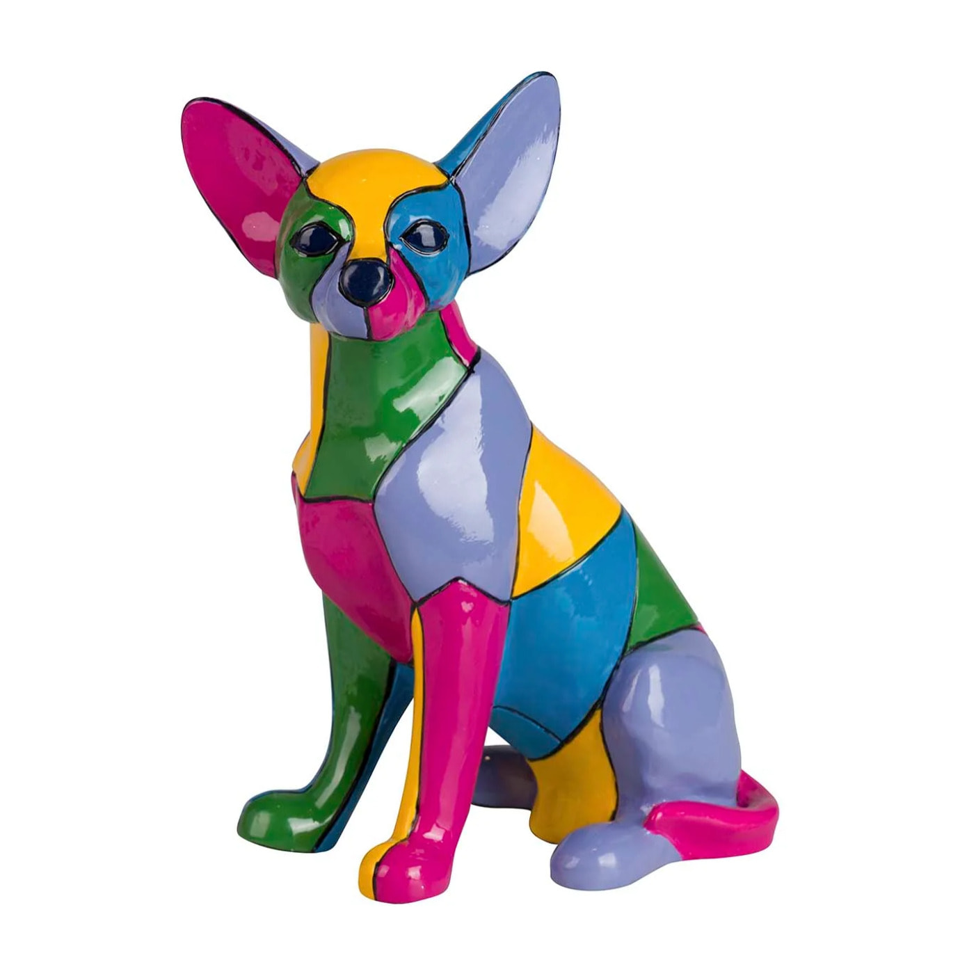 Figura Perro Chihuahua Cemento 18x12x24 Cm